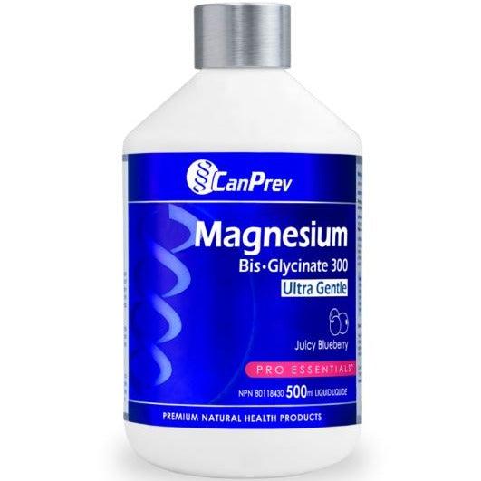 Canprev Magnesium Bis·Glycinate 300 Ultra Gentle Liquid 500ml – Juicy Blueberry Minerals - Magnesium at Village Vitamin Store