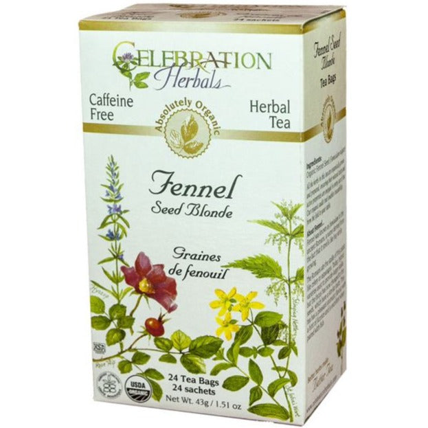 Celebration Herbals Fennel Seed Blonde Tea 24 Tea Bags Food Items at Village Vitamin Store