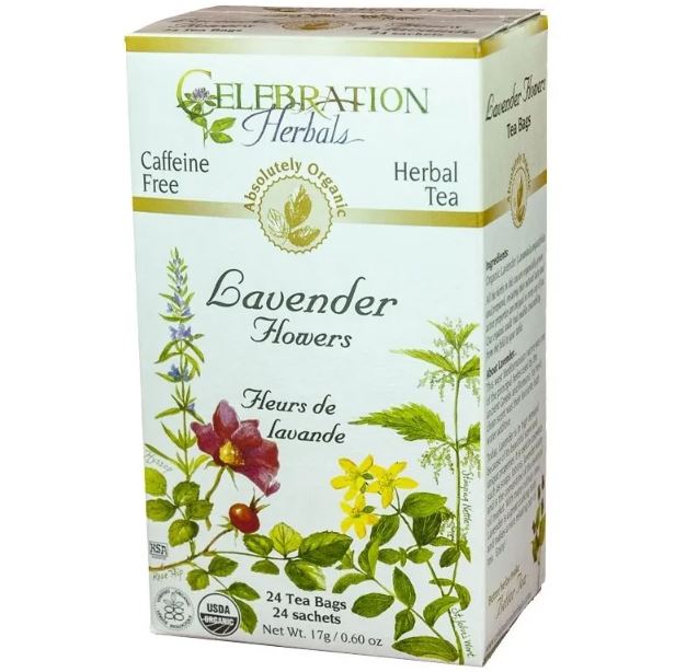 Celebration Herbals Lavender Flowers 24 Tea Bags Food Items at Village Vitamin Store