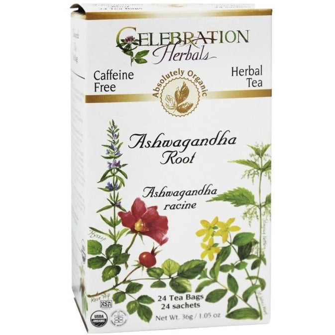 Celebration Herbals Organic Ashwagandha Tea 24 Tea Bags Food Items at Village Vitamin Store