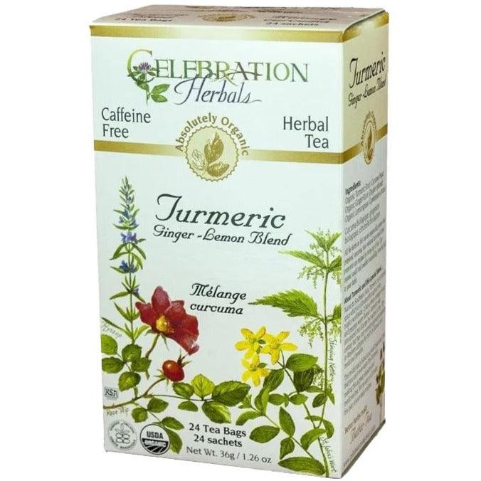 Celebration Herbals Turmeric, Ginger-Lemon Blend 24 Tea Bags Food Items at Village Vitamin Store