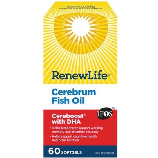 Renew Life Cerebrum With DHA 60 Caps Supplements - Cognitive Health at Village Vitamin Store