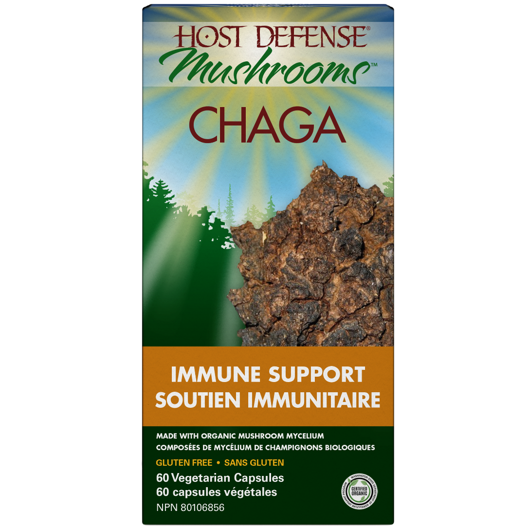 Host Defense Chaga 60 Veggie Caps Supplements - Immune Health at Village Vitamin Store