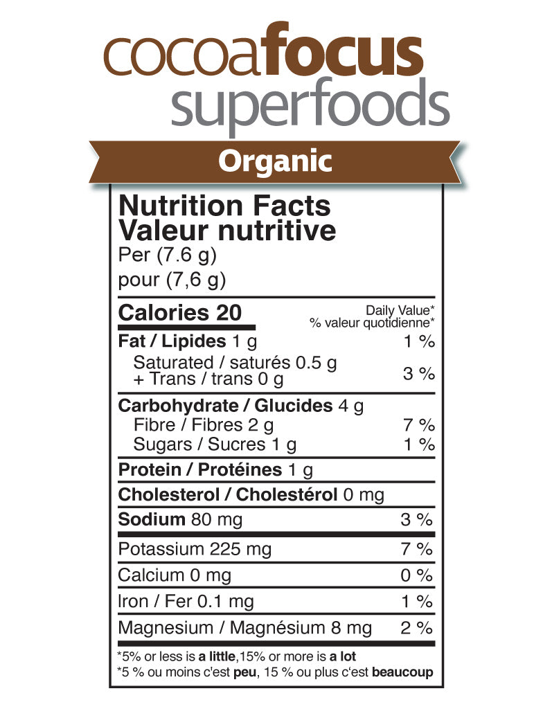 Prairie Naturals Organic Cocoa Focus Superfoods Drink Mix 150g