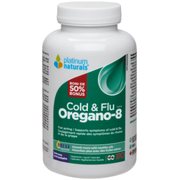 Platinum Naturals Oregano-8 Cold and Flu 90 Liquid Caps Cough, Cold & Flu at Village Vitamin Store