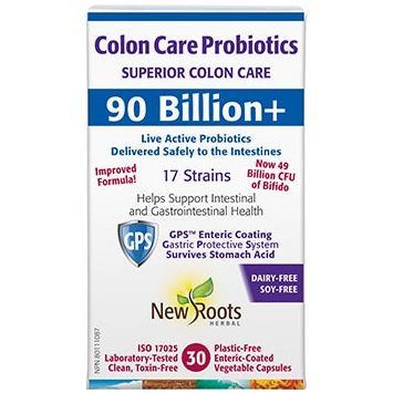 New Roots Colon Care Probiotics 90 Billion+ 30 Veggie Caps