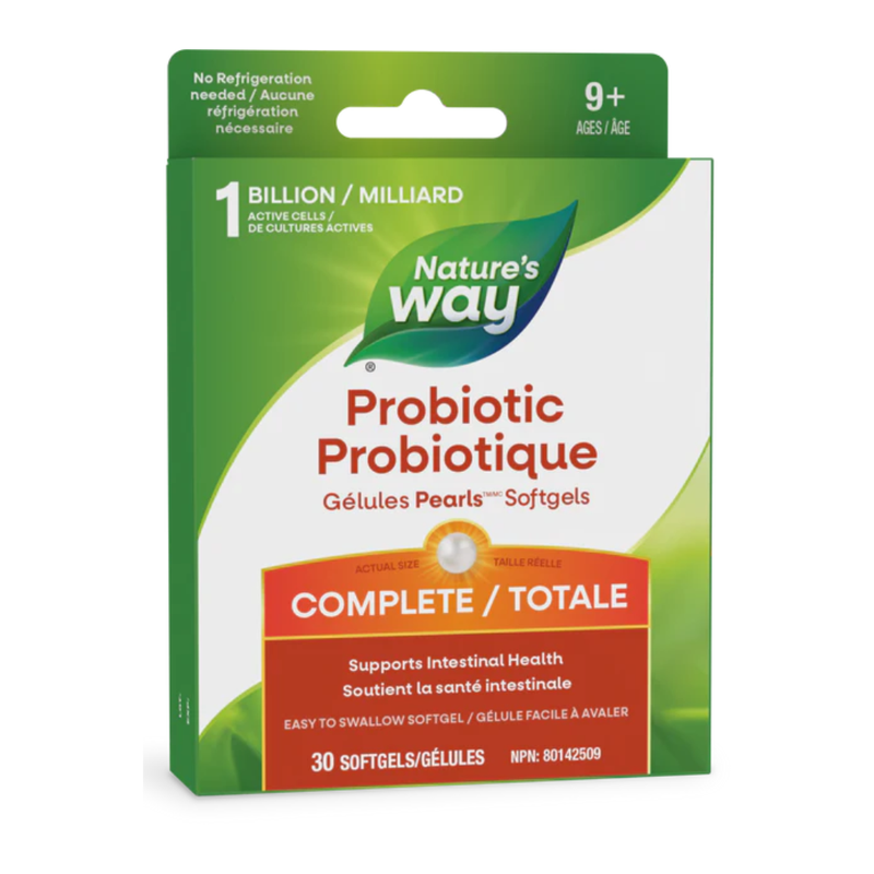 Nature's Way Probiotic Pearls™ Complete | 1 Billion Active Cultures | 30 Softgels