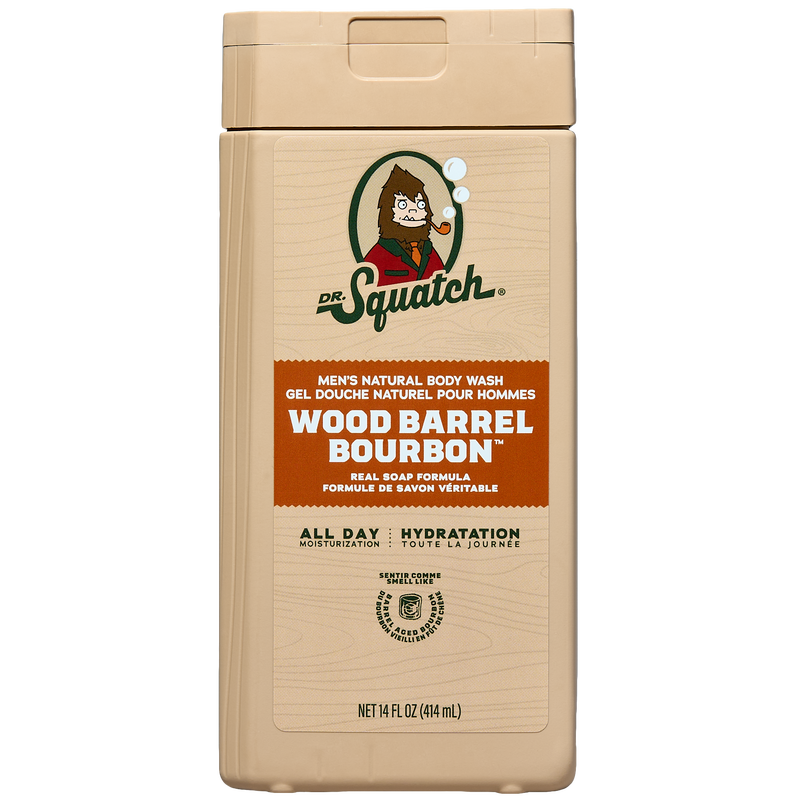 Dr Squatch Wood Barrel Bourbon Body Wash 414 mL