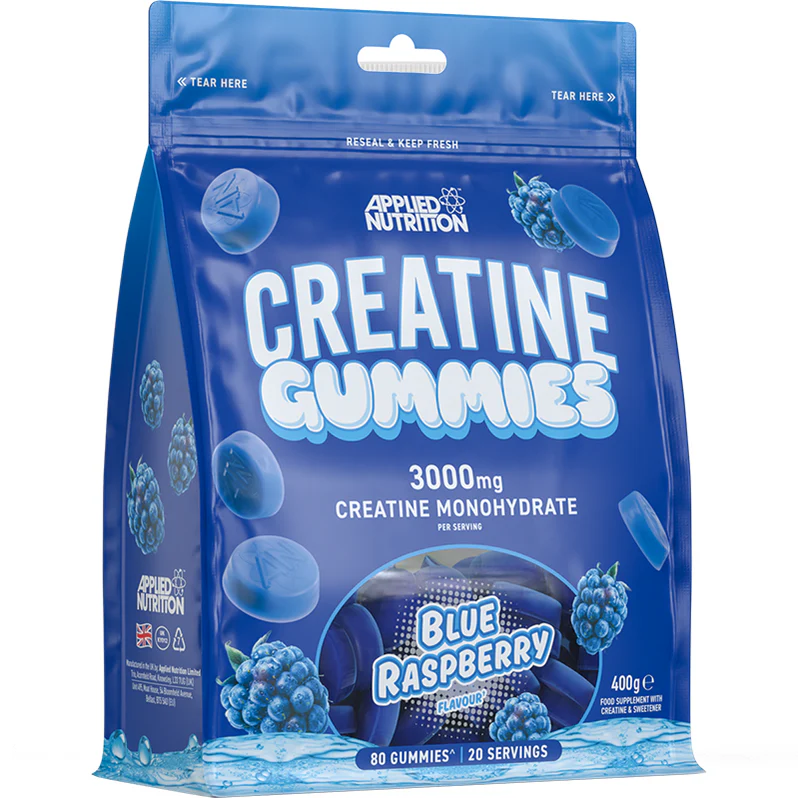 Applied Nutrition Creatine Gummies Blue Raspberry 400g |80 Gummies| 20 Servings