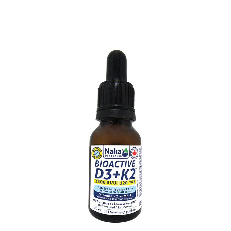 Naka Platinum D3+K2 2500 IU 120mcg - 30ml