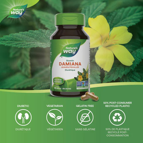 Nature's Way Damiana Leaves 400mg 100 Capsules
