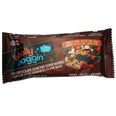 Wholly Noggin Dark Chocolate Almond Super berries Super Bar50g Food Items at Village Vitamin Store