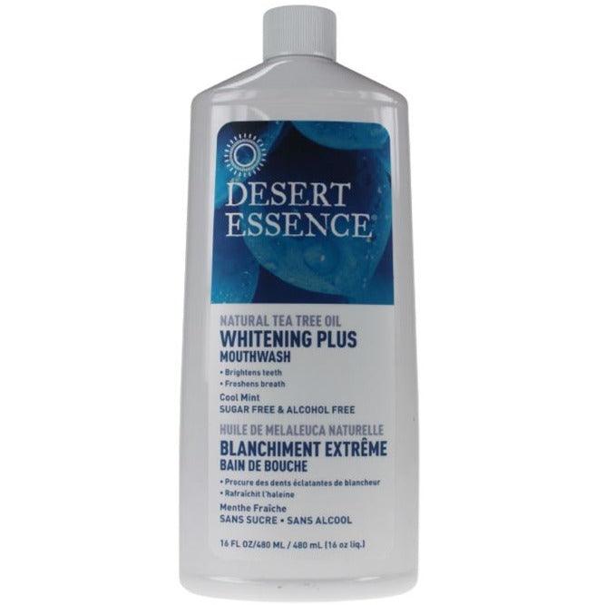 Desert Essence Mouthwash Whitening Plus Cool Mint 480mL Oral Care at Village Vitamin Store