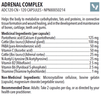 Designs for Health Adrenal Complex 120 Veg Capsules Supplements at Village Vitamin Store