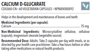 Designs for Health Calcium D-Glucarate 60 Capsules Minerals - Calcium at Village Vitamin Store