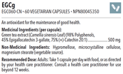 Designs for Health EGCg 60 Veg Capsules Supplements - Weight Loss at Village Vitamin Store