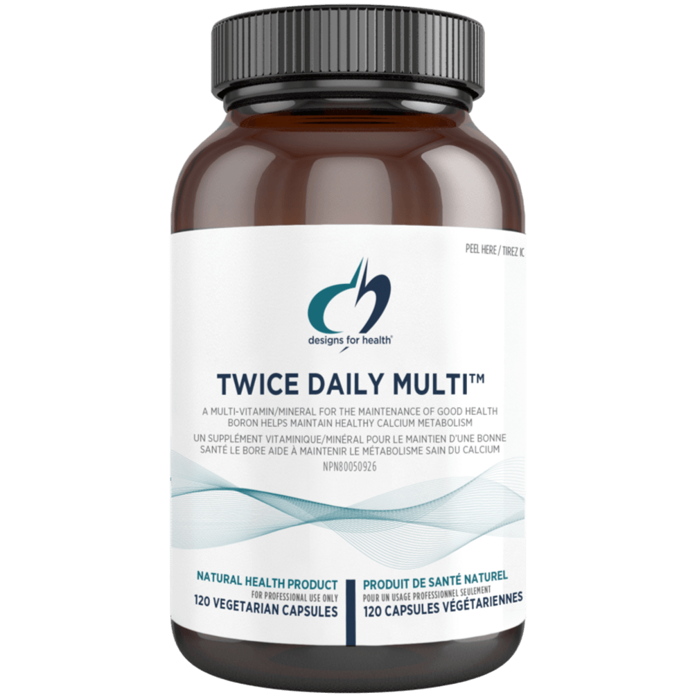 Designs for Health Twice Daily Multi 120 Veg Capsule Vitamins - Multivitamins at Village Vitamin Store