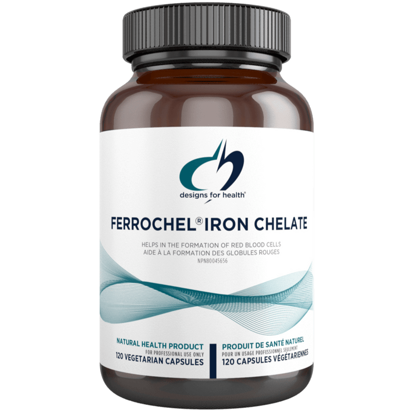 Designs for Health Ferrochel Iron Chelate 120 Veg Minerals - Iron at Village Vitamin Store