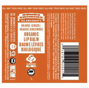 Dr. Bronner's Organic Lip Balm Orange Ginger 4g Lip Balm at Village Vitamin Store