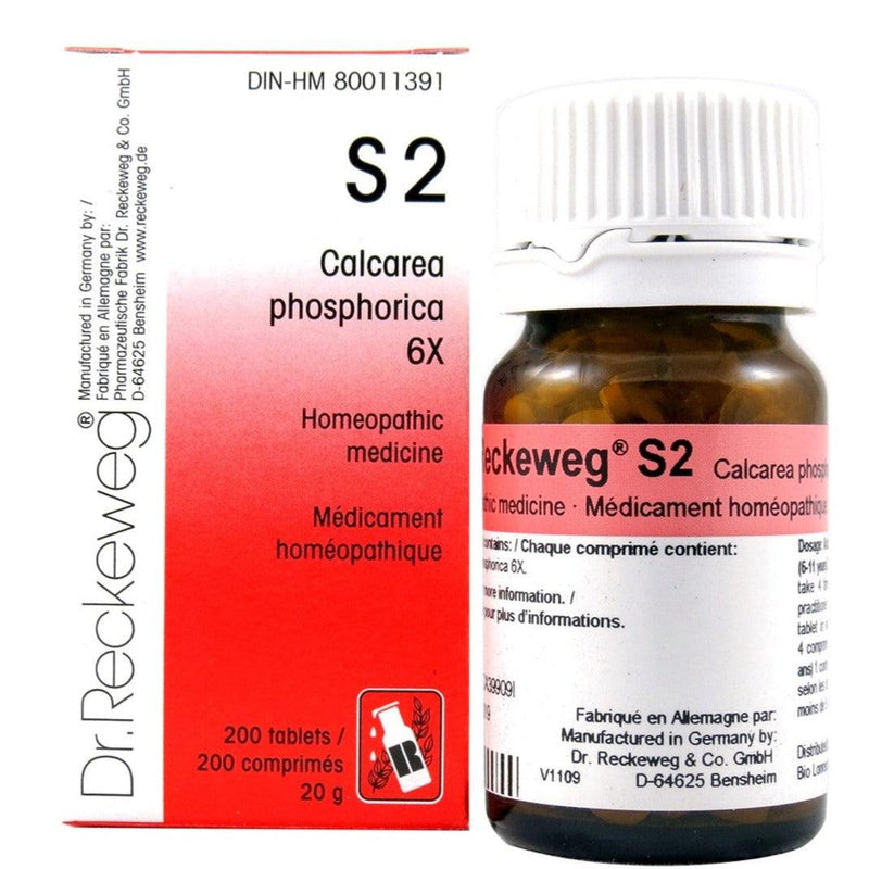 Dr Reckeweg S2 - Calcarea Phosphorica 6X - 200 Tablets Homeopathic at Village Vitamin Store