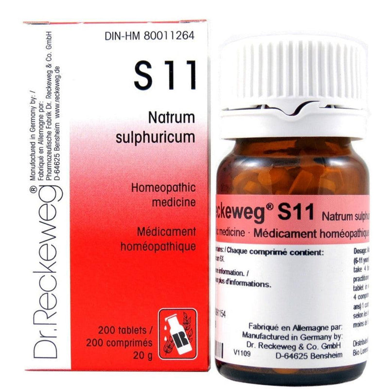 Dr Reckeweg S11 - Natrum Sulphuricum 6X - 200 Tablets