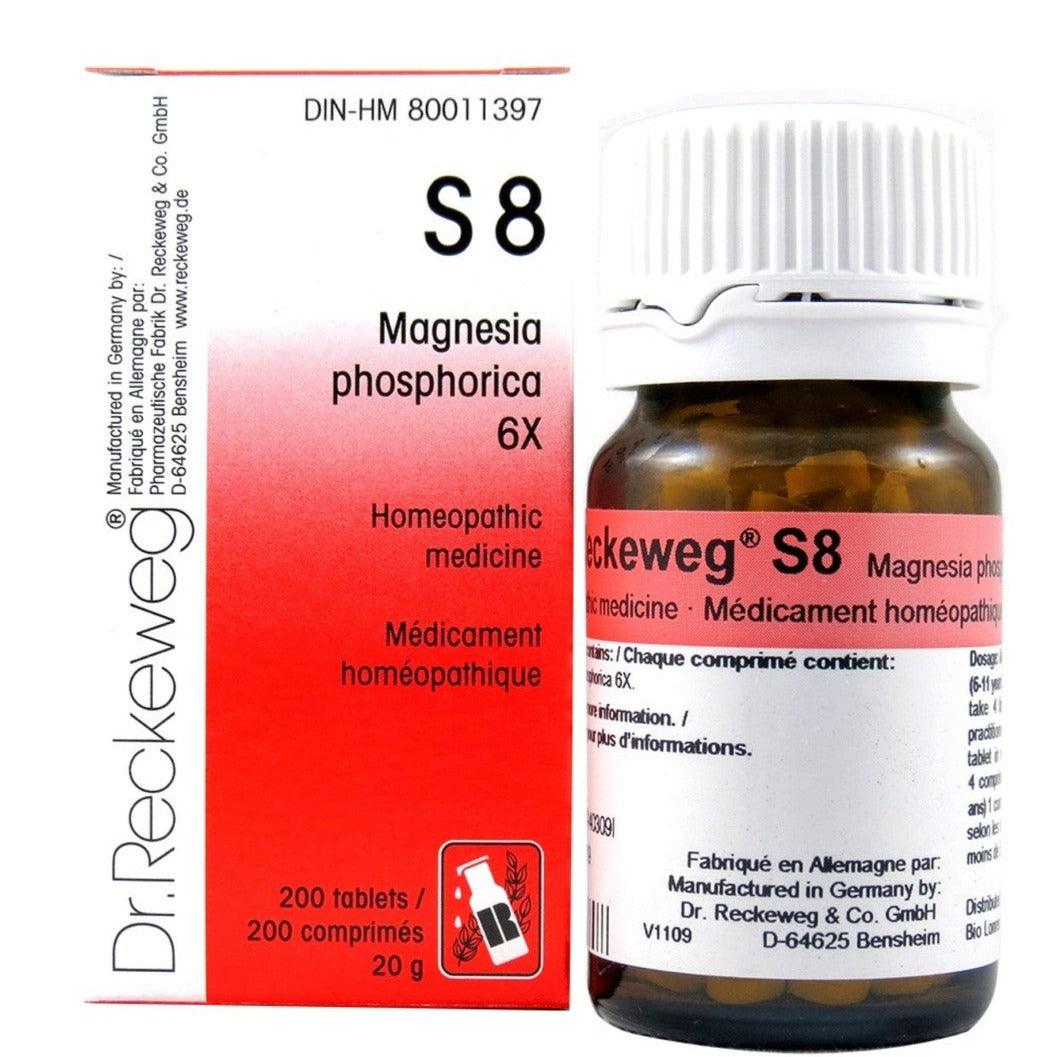 Dr Reckeweg S8 - Magnesia Phosphorica 6X - 200 Tablets Homeopathic at Village Vitamin Store