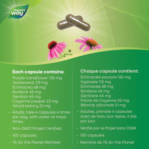 Nature's Way Echinacea Goldenseal 100 Caps