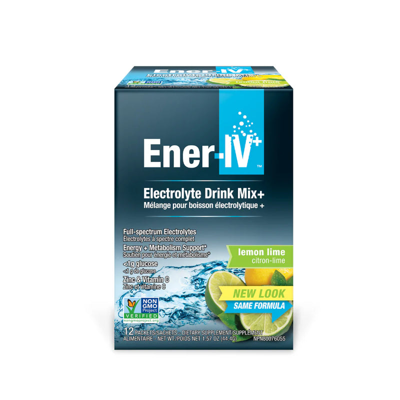 Ener-Life Ener-IV  Sport Electrolyte Drink Mix Lemon Lime 12 Packs