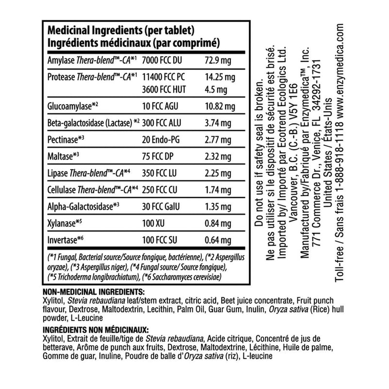 Enzymedica Kids Digest 60 Chewable Tablets