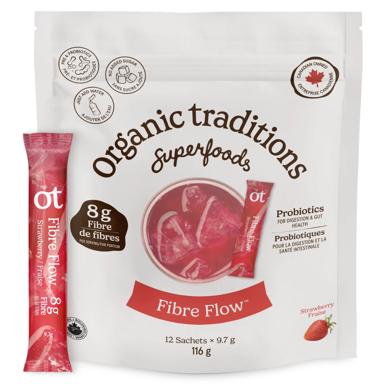 Organic Tradition Fibre Flow Strawberry - 12 Sticks