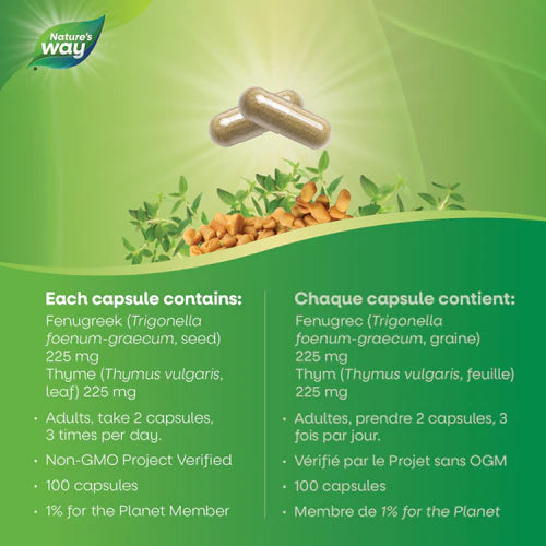 Nature's Way Fenu-Thyme 100 Caps