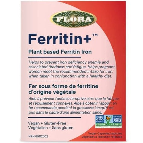FREE GIFT: Flora Ferritin+ Plant Based Ferritin Iron 10 Vegan Capsules