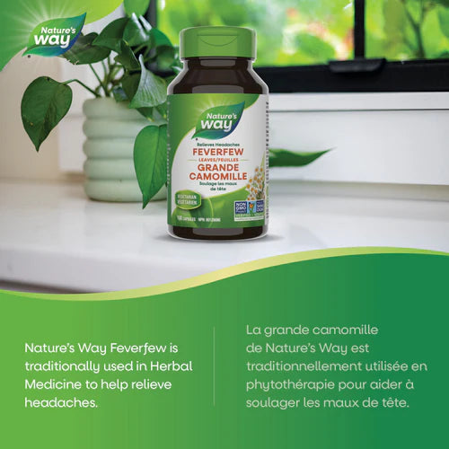 Nature's Way Feverfew Leaves 100 Capsules