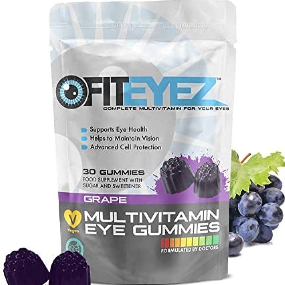 Fit Eyez Multivitamin Eye Gummies Grape Flavour 30 Gummies Supplements - Eye Health at Village Vitamin Store