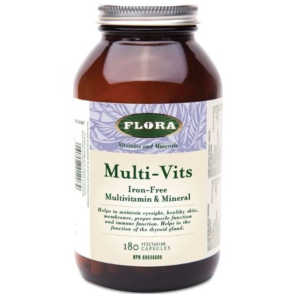 Flora Multi-Vits Iron-Free 180 Veggie Caps Vitamins - Multivitamins at Village Vitamin Store