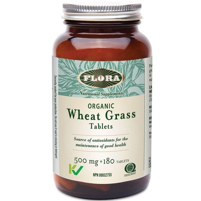 Flora Organic Wheat Grass 180 Tabs Supplements - Greens at Village Vitamin Store