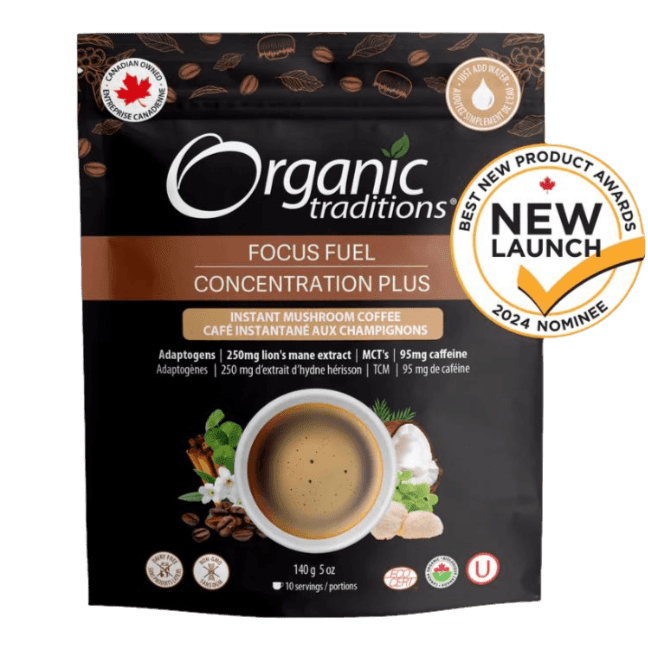 Organic Traditions Focus Fuel Mushroom Coffee 140g Food Items at Village Vitamin Store
