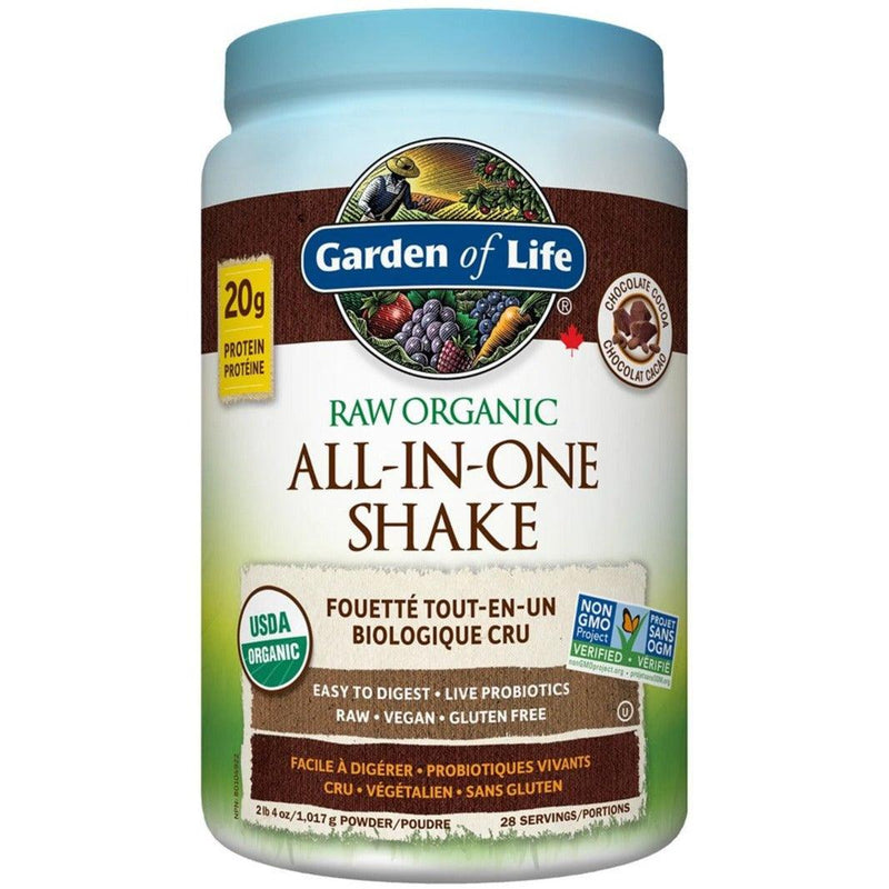 Garden of Life Raw Organic All In One Shake Chocolate Cocoa 1017g Supplements - Protein at Village Vitamin Store
