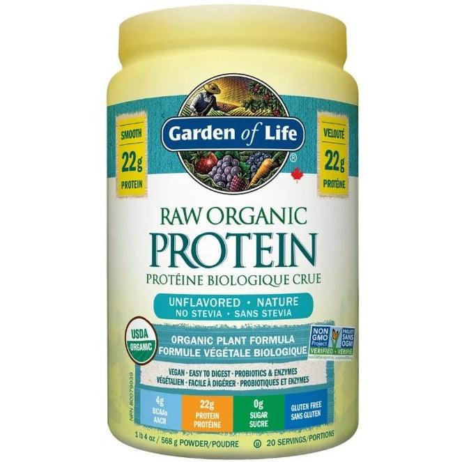 Garden of Life Raw Organic Protein Unflavoured 568g Supplements - Protein at Village Vitamin Store