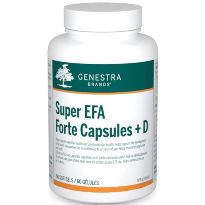 Genestra Super EFA Forte Capsules +D 60 Softgels Supplements - EFAs at Village Vitamin Store