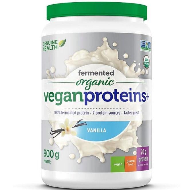 Genuine Health Fermented Organic Vegan Proteins+ Vanilla 900g Supplements - Protein at Village Vitamin Store
