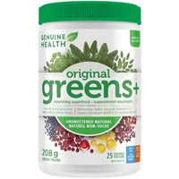 Genuine Health Greens+ Original Unsweetened Natural 208g Supplements - Greens at Village Vitamin Store