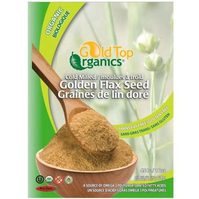 Gold Top Organics Milled Golden Flax Seed 454g Food Items at Village Vitamin Store