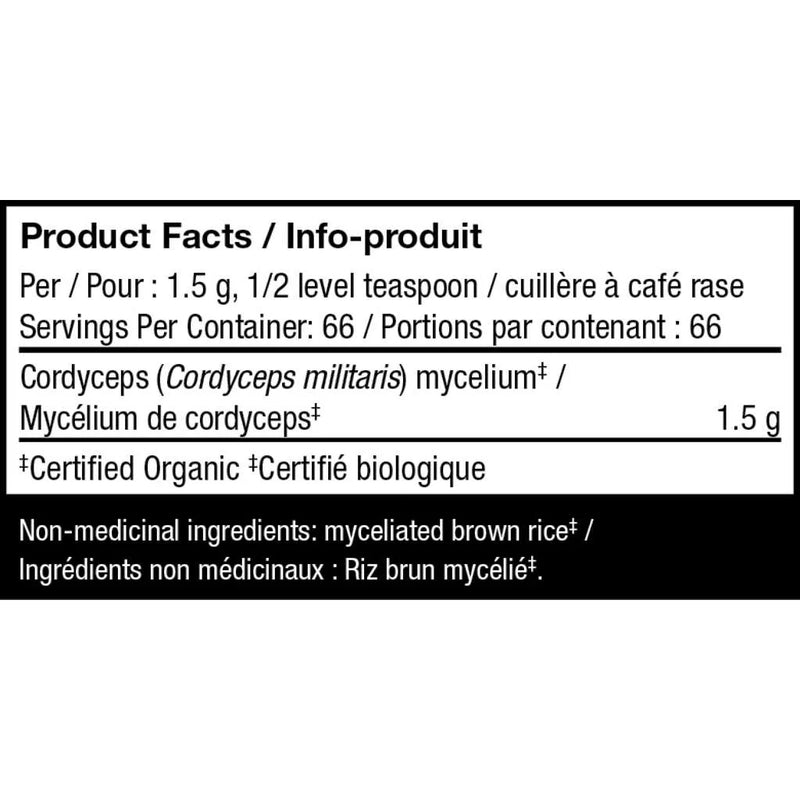 Host Defence Cordyceps Mushroom Mycelium Powder 100 gram