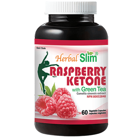 Herbal Slim Raspberry ketone with green tea 60 Veggie Caps Supplements - Weight Loss at Village Vitamin Store