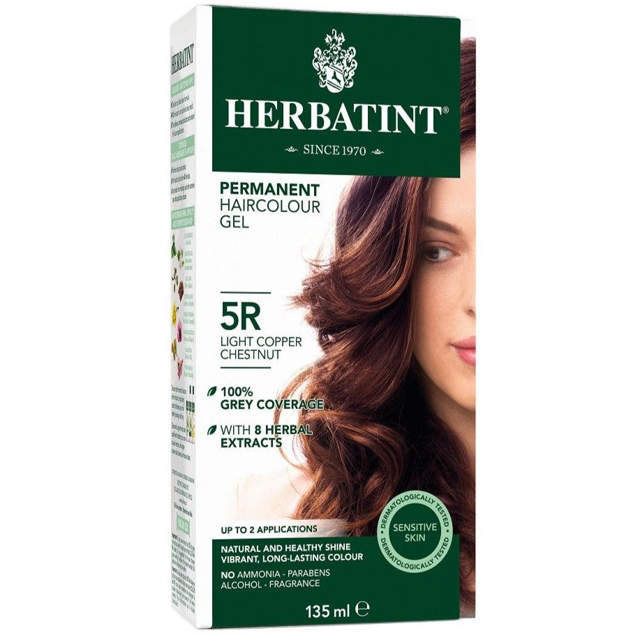 Herbatint Permanent Hair Colour Gel Light Copper Chestnut 5R 135mL Hair Colour at Village Vitamin Store