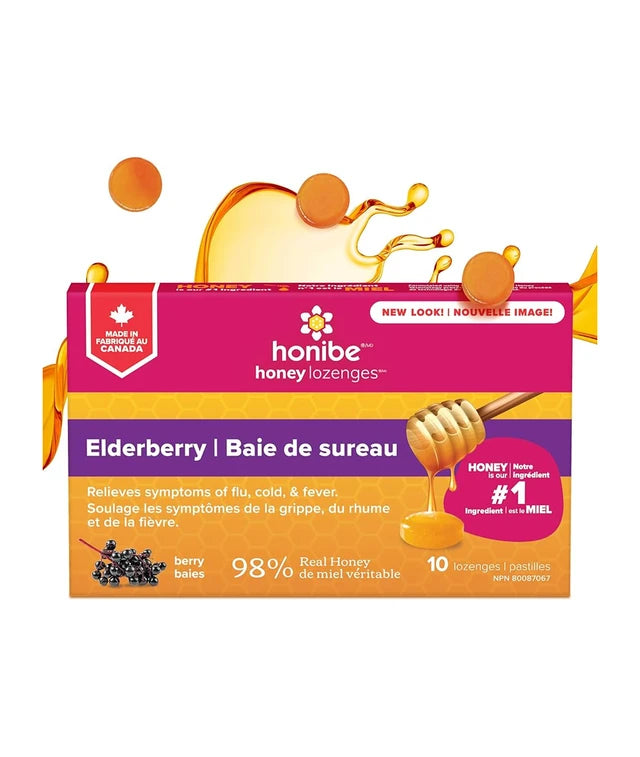 Honibe-Honey Lozenges Elderberry 10 Lozenges