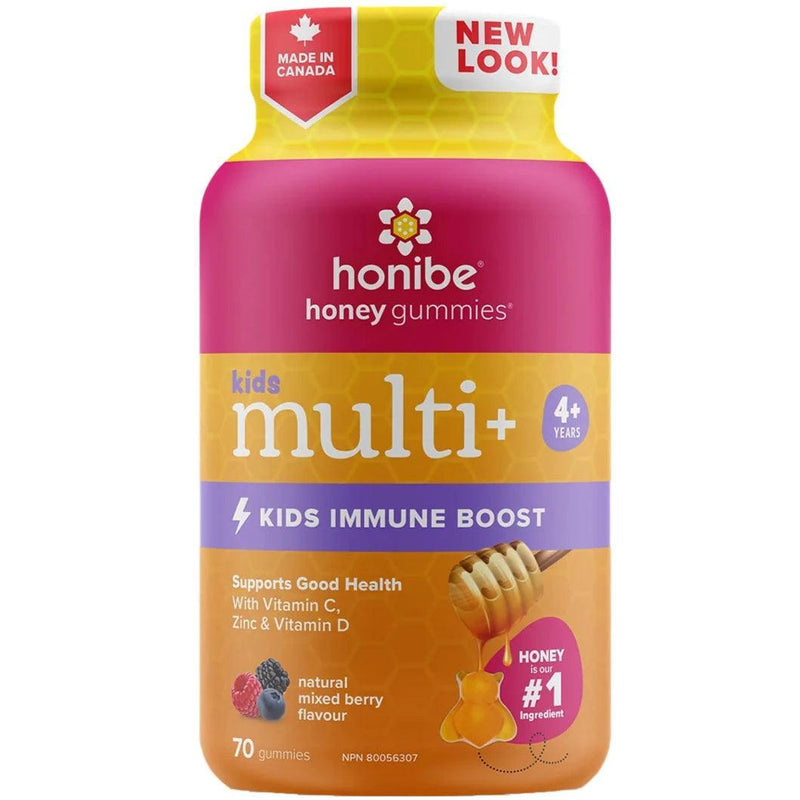 Honibe Honey Kids Multi+ Immune Boost Natural Mixed Berry Flavour 70 Gummies