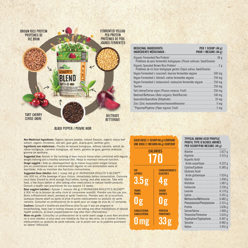 Iron Vegan Athlete’s Blend Natural Vanilla 1kg