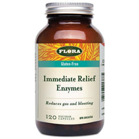 Flora Immediate Relief Enzymes 120 Veggie Caps Supplements - Digestive Enzymes at Village Vitamin Store